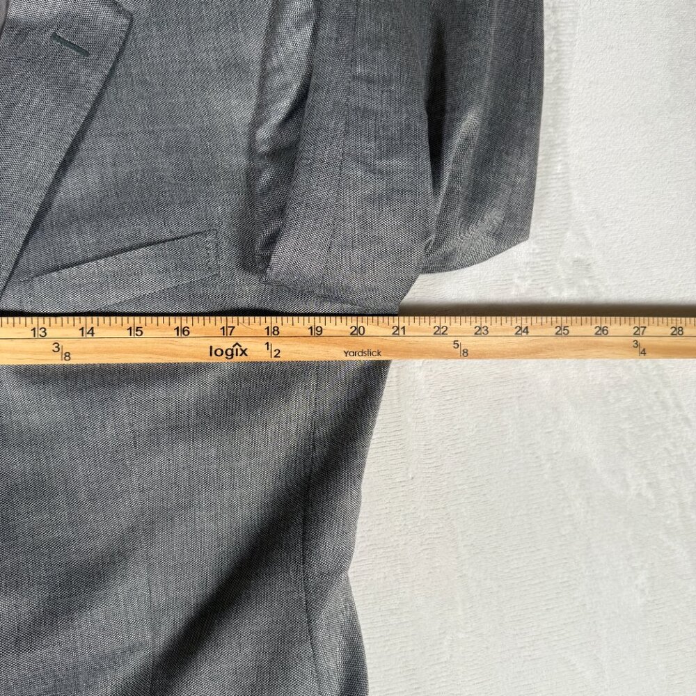 Z Zegna Blazer Men Size 50R Gray Wool Blend City 2-Button Jacket Made Mexico EUC - Picture 3 of 11